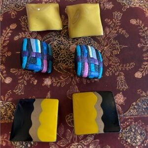 Vintage clip on earrings bundled